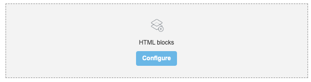 The HTML block added to the template