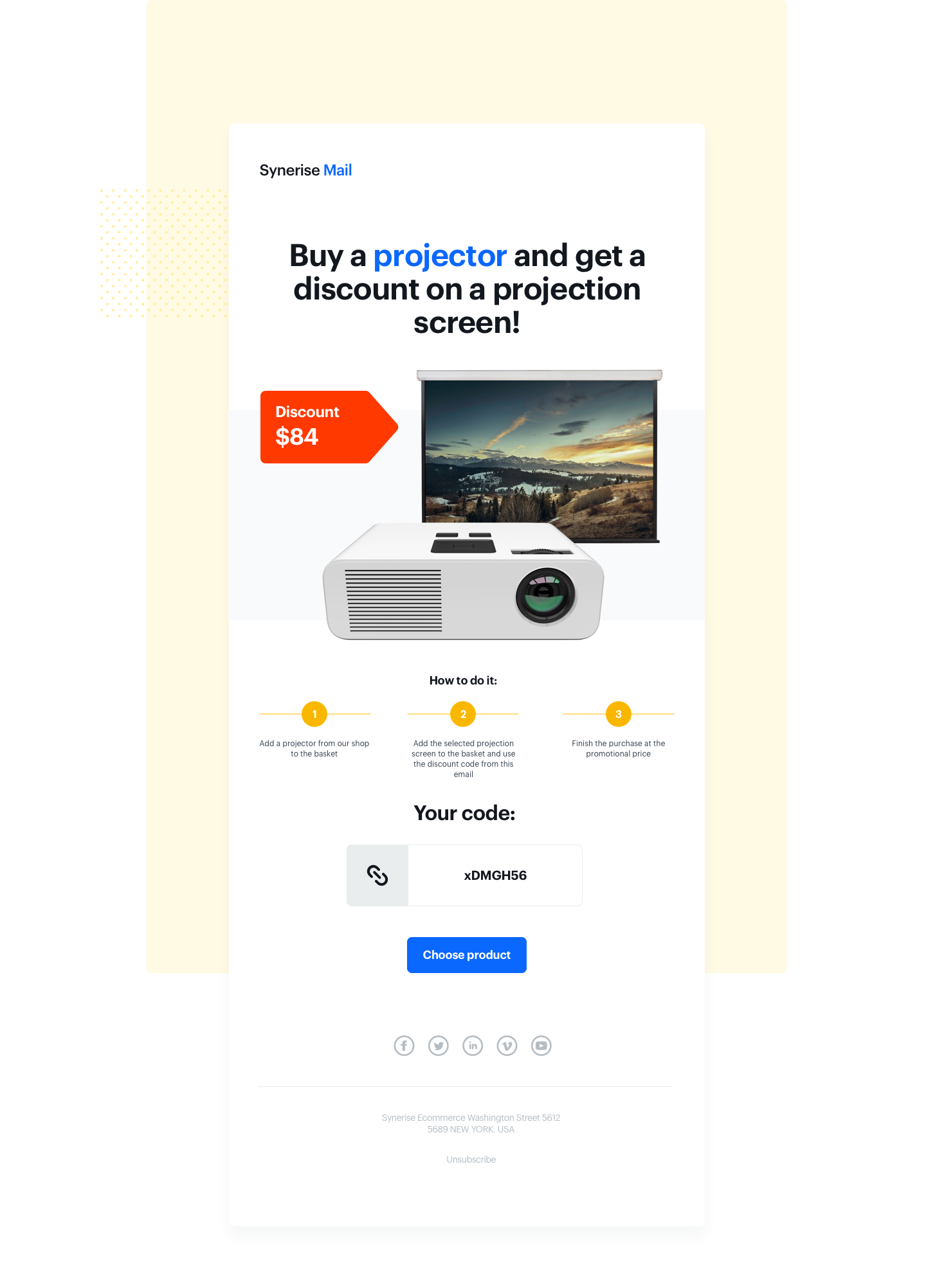 Screenshot presenting discount for complementary product